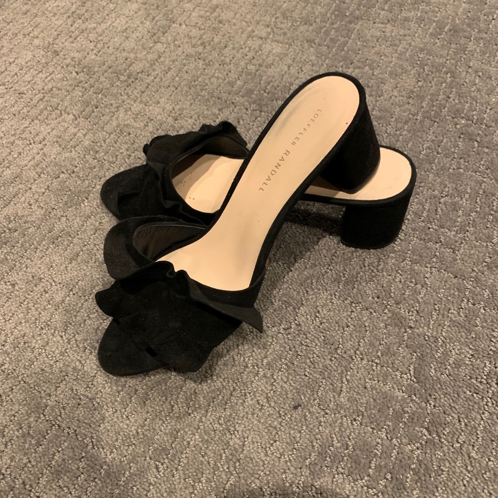 Loeffler Randall heels with ruffle band